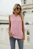Swiss Dot Notched Neck Tank-Teresa's Fashionista LLC