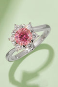 1 Carat Moissanite 925 Sterling Silver Cluster Ring-Teresa's Fashionista LLC