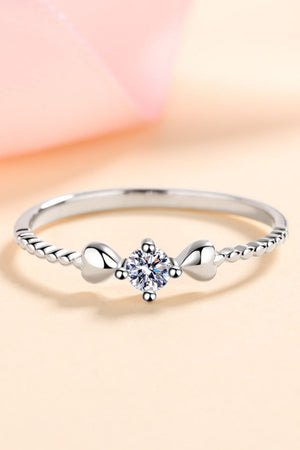 Moissanite Heart 925 Sterling Silver Ring-Teresa's Fashionista LLC