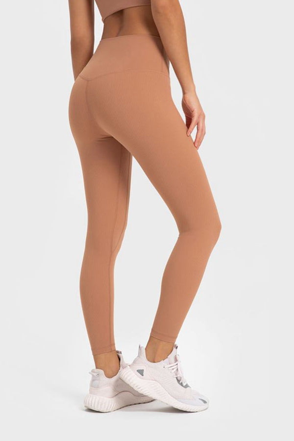 Highly Stretchy Wide Waistband Yoga Leggings-Teresa's Fashionista LLC