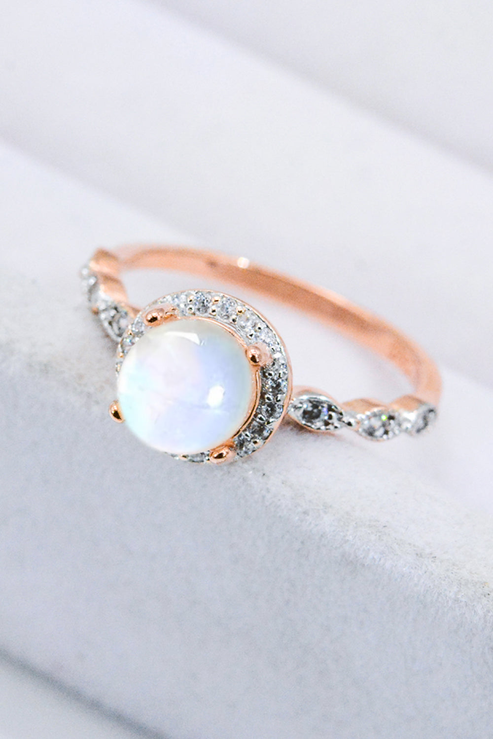 Round Moonstone Ring-Teresa&#39;s Fashionista LLC