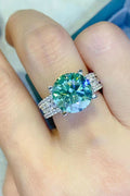 5 Carat Moissanite 4-Prong Wide Band Ring-Teresa's Fashionista LLC