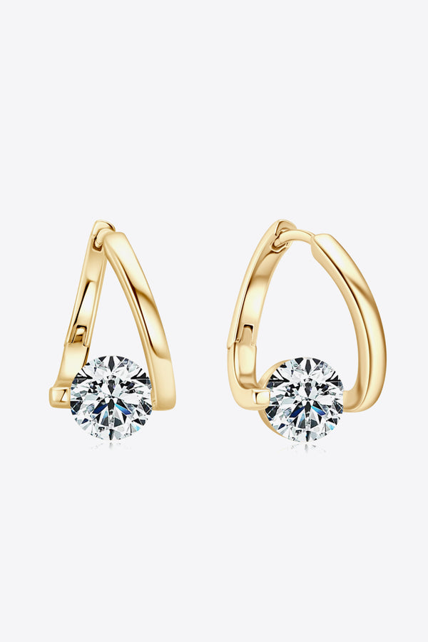 2 Carat Moissanite 925 Sterling Silver Heart Earrings-Teresa's Fashionista LLC