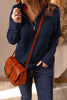 Quarter-Zip Quilted Sweatshirt with Kangaroo Pocket-Teresa's Fashionista LLC