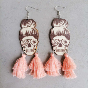 Spider Grandma Tassel Detail Dangle Earrings-Teresa's Fashionista LLC