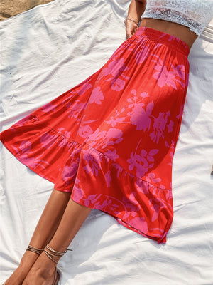 Printed Elastic Waist Skirt-Teresa's Fashionista LLC