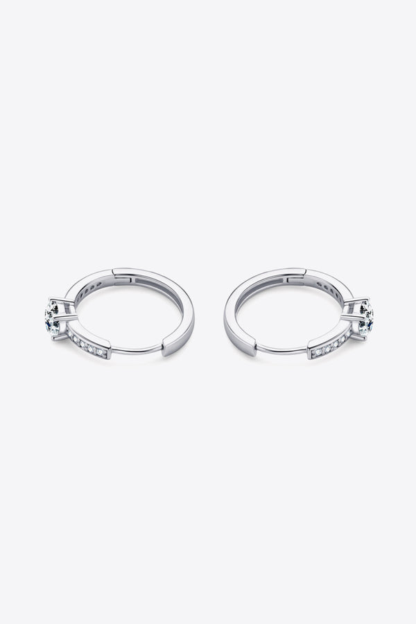 Carry Your Love 1 Carat Moissanite Platinum-Plated Earrings-Teresa's Fashionista LLC