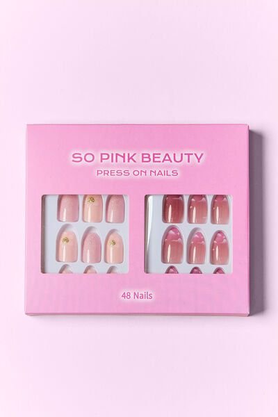 SO PINK BEAUTY Press On Nails 2 Packs-Teresa's Fashionista LLC