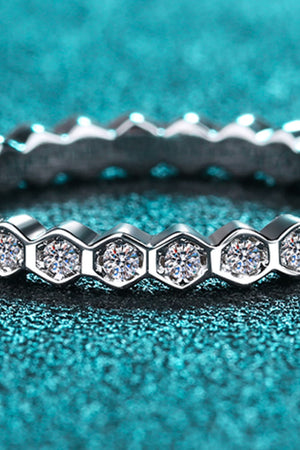 Moissanite 925 Sterling Silver Eternity Ring-Teresa's Fashionista LLC