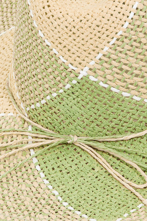 Fame Contrast Straw Braid Hat-Teresa's Fashionista LLC