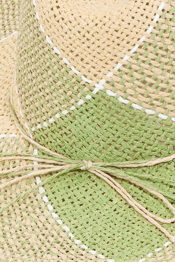 Fame Contrast Straw Braid Hat-Teresa's Fashionista LLC