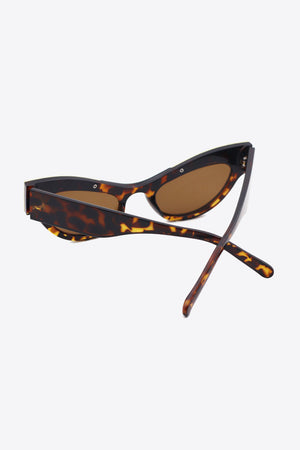 UV400 Rhinestone Trim Cat-Eye Sunglasses-Teresa's Fashionista LLC