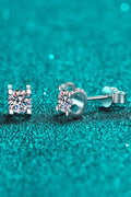 Limitless Love 1 Carat Moissanite Stud Earrings-Teresa's Fashionista LLC
