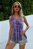 Printed Slit Scoop Neck Tank-Teresa's Fashionista LLC