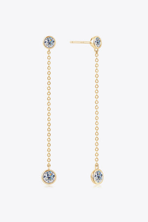 Moissanite Chain Earrings-Teresa's Fashionista LLC