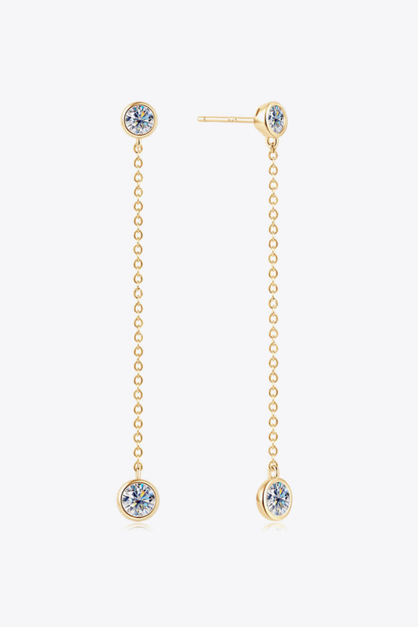 Moissanite Chain Earrings-Teresa's Fashionista LLC
