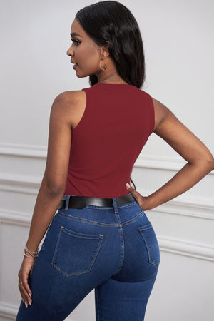 Round Neck Sleeveless Tank-Teresa's Fashionista LLC