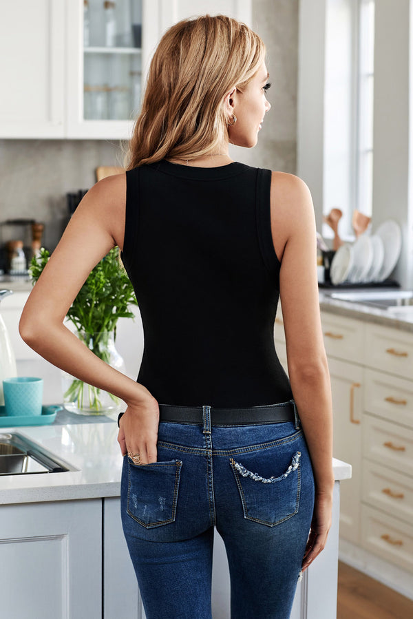 Round Neck Sleeveless Tank-Teresa's Fashionista LLC