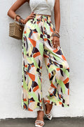 Printed Smocked Waist Wide Leg Pants-Teresa's Fashionista LLC