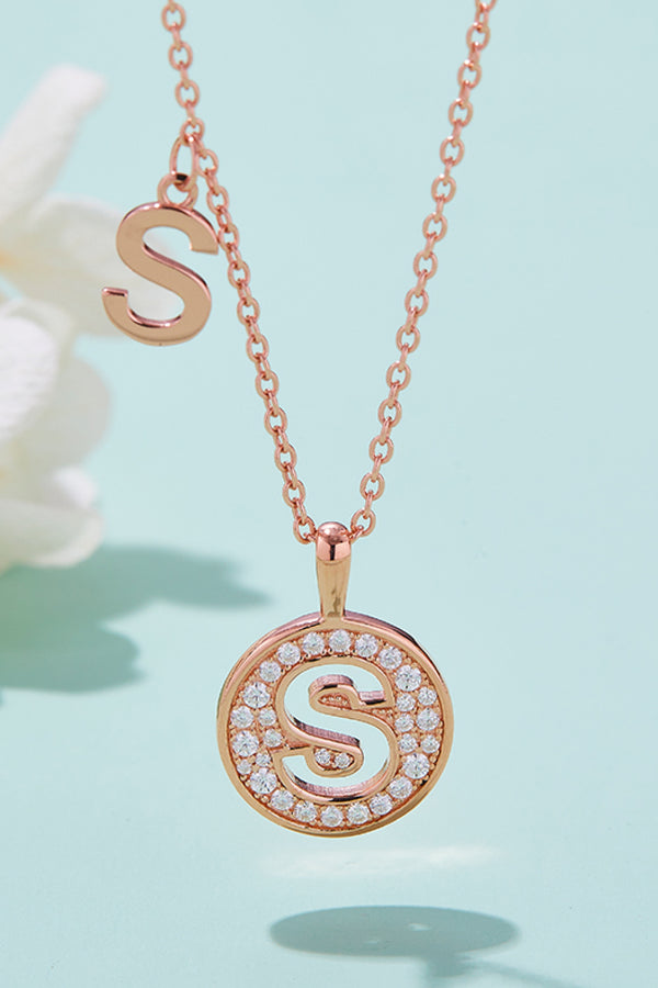 Moissanite K to T Pendant Necklace-Teresa's Fashionista LLC