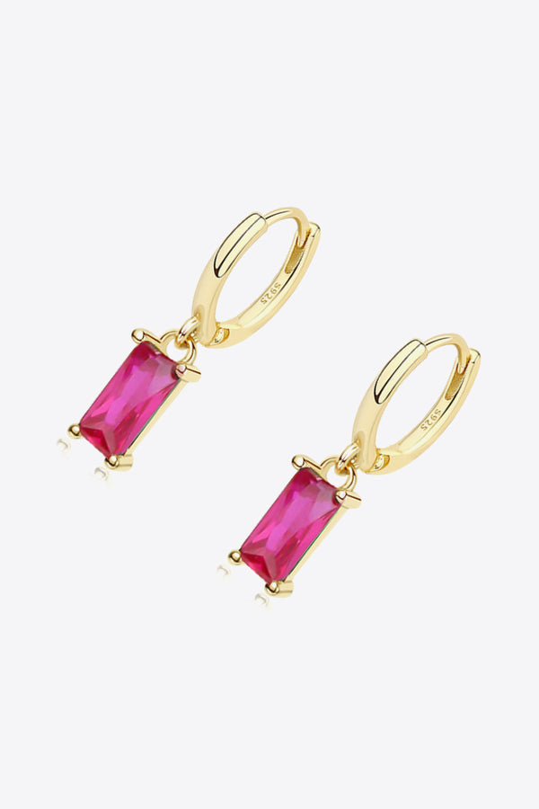 Retro 925 Sterling Silver Cubic Zirconia Drop Earrings-Teresa's Fashionista LLC