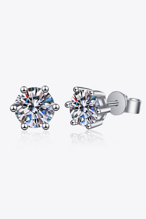 Moissanite Stud Earrings-Teresa's Fashionista LLC