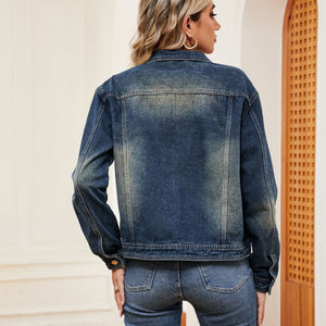Washed Denim Jacket-Teresa's Fashionista LLC