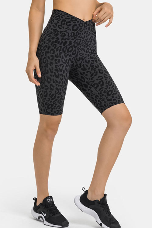 High Waist Biker Shorts with Pockets-Teresa's Fashionista LLC