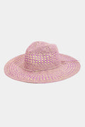 Fame Checkered Straw Weave Sun Hat-Teresa's Fashionista LLC