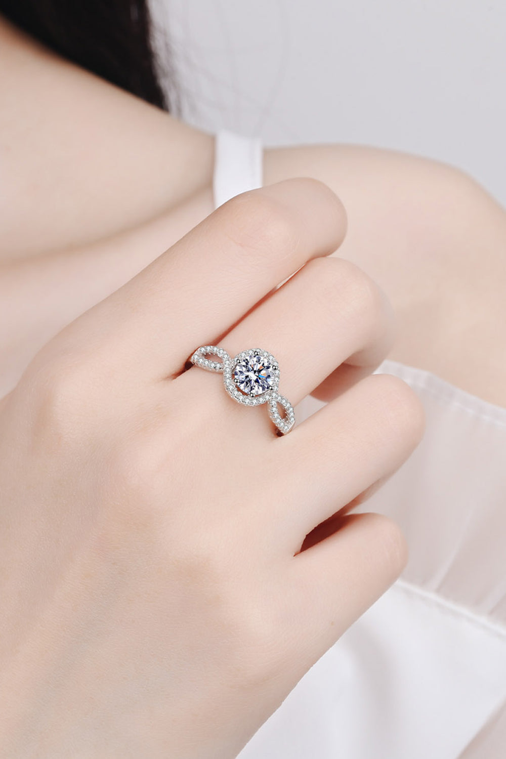 Feel The Joy 925 Sterling Silver Moissanite Ring-Teresa&#39;s Fashionista LLC