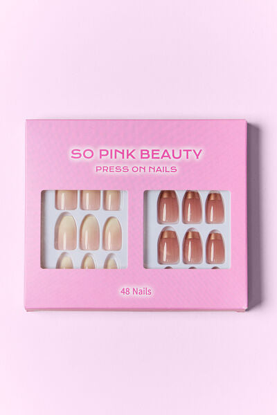 SO PINK BEAUTY Press On Nails 2 Packs-Teresa's Fashionista LLC
