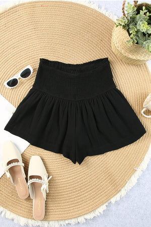 Smocked Waist Culotte Shorts-Teresa's Fashionista LLC