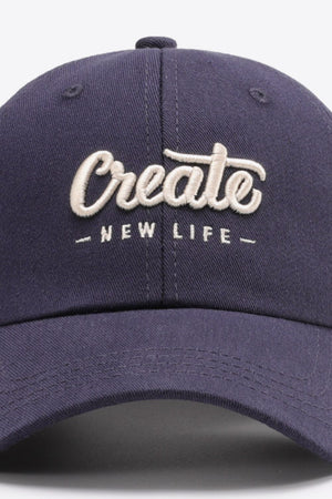 CREATE NEW LIFE Adjustable Cotton Baseball Cap-Teresa's Fashionista LLC