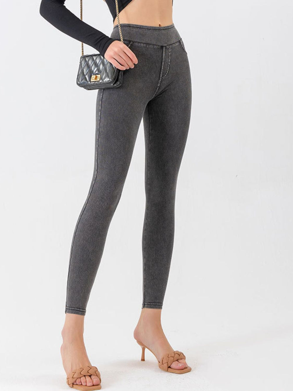 High Waist Cropped Jeans-Teresa's Fashionista LLC