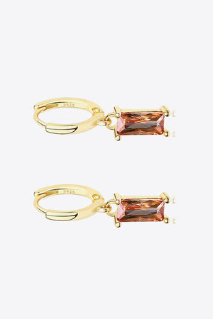 Retro 925 Sterling Silver Cubic Zirconia Drop Earrings-Teresa's Fashionista LLC