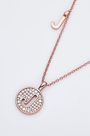 Moissanite A to J Pendant Necklace-Teresa's Fashionista LLC