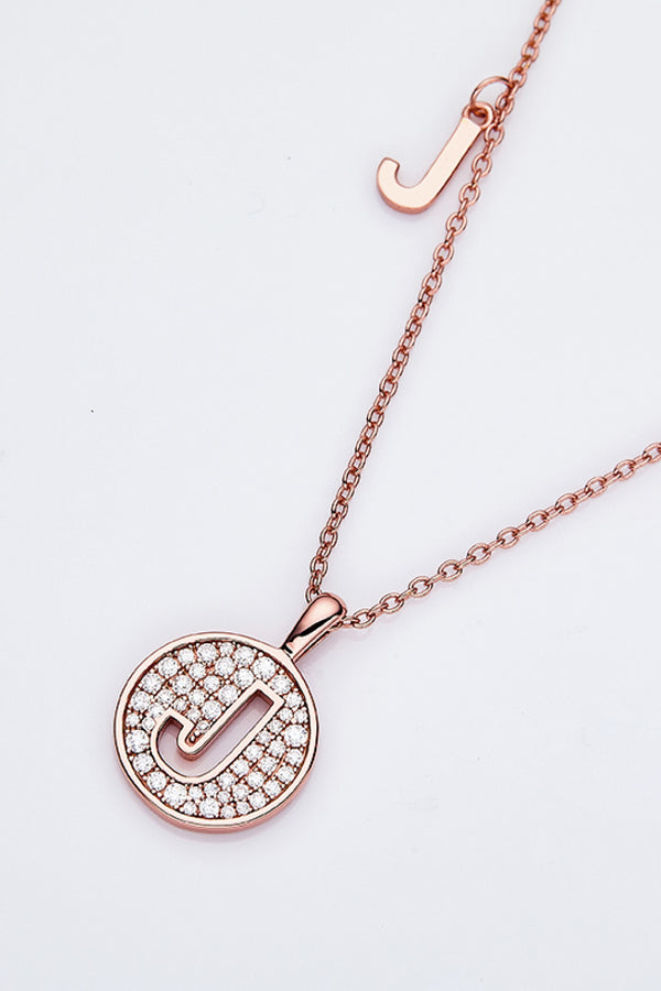 Moissanite A to J Pendant Necklace-Teresa's Fashionista LLC