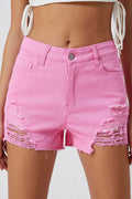 Distressed Denim Shorts-Teresa's Fashionista LLC