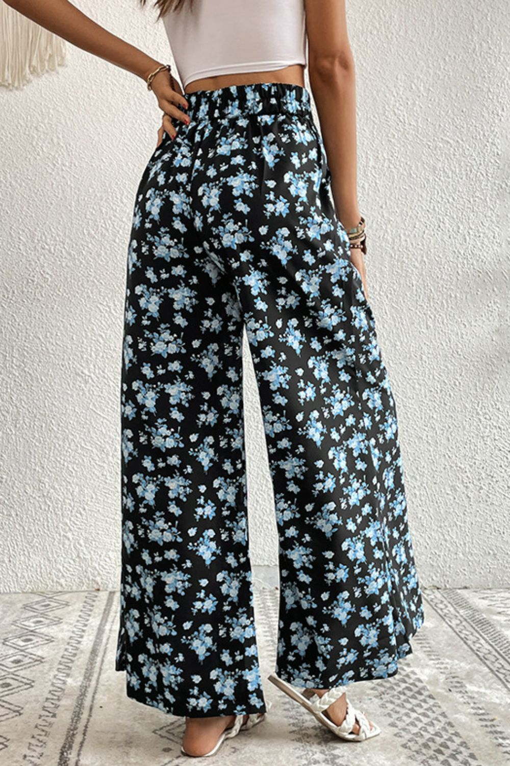 Floral Pocket Culottes-Teresa&#39;s Fashionista LLC