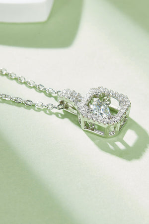 Moissanite 925 Sterling Silver Necklace-Teresa's Fashionista LLC