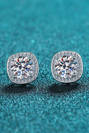 Let Me Love You 1 Carat Moissanite Stud Earrings-Teresa's Fashionista LLC