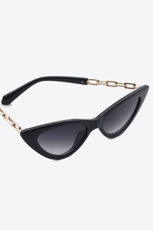 Chain Detail Cat-Eye Sunglasses-Teresa's Fashionista LLC