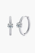 Carry Your Love 1 Carat Moissanite Platinum-Plated Earrings-Teresa's Fashionista LLC