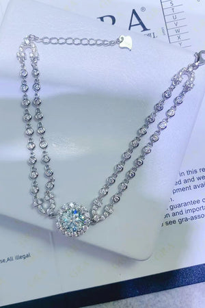 2 Carat Moissanite Double-Layered Bracelet-Teresa's Fashionista LLC