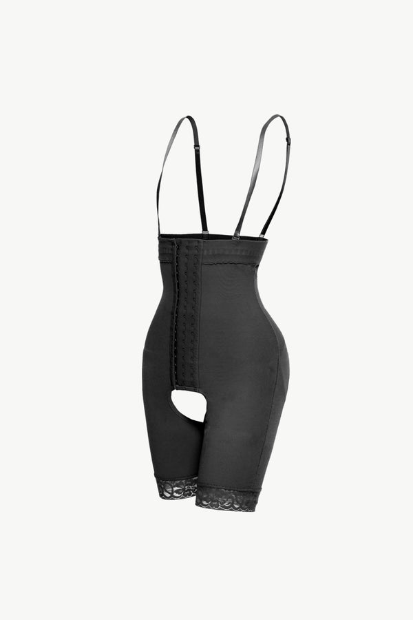 Full Size Hook-and-Eye Lace Trim Shaping Bodysuit-Teresa's Fashionista LLC