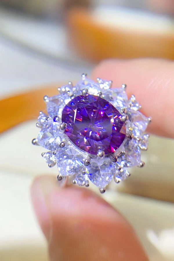 3 Carat Moissanite Platinum-Plated Ring-Teresa's Fashionista LLC