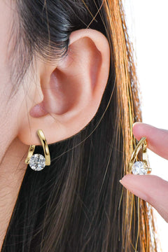 2 Carat Moissanite 925 Sterling Silver Heart Earrings-Teresa's Fashionista LLC