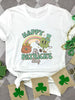 HAPPY ST PATRICK'S DAY Round Neck T-Shirt-Teresa's Fashionista LLC