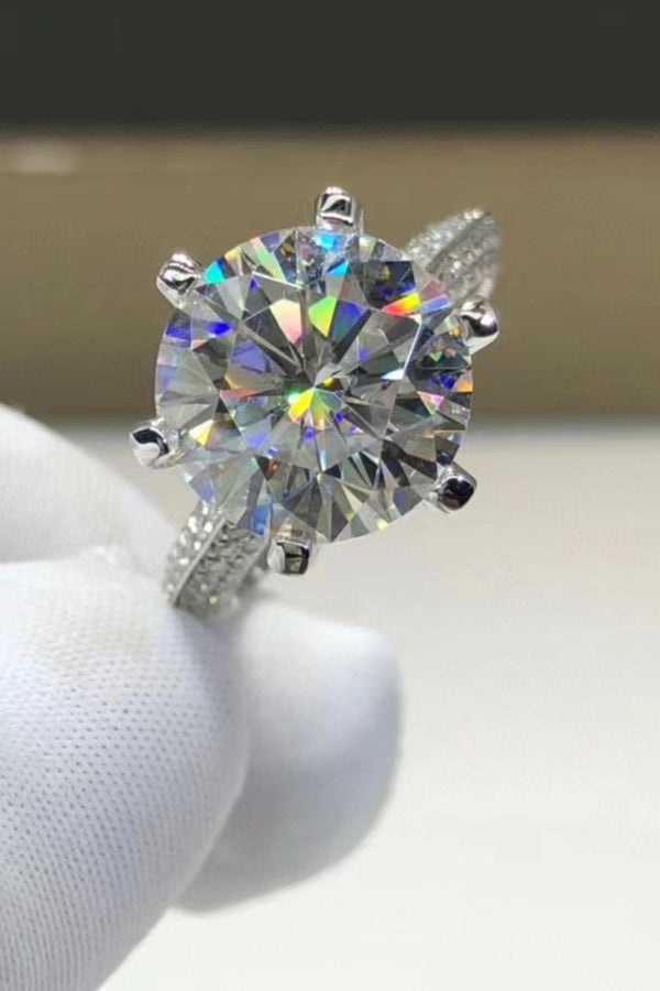 5 Carat Moissanite 6-Prong Ring-Teresa's Fashionista LLC