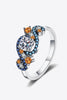 Moissanite Contrast 925 Sterling Silver Ring-Teresa's Fashionista LLC